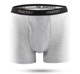 Innersy 4Pcslot Brand Mens Underwear Cotton Big Short Colorful Breathable Belt Shorts Boxer Pure color Y2004155500877