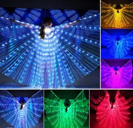 Party Decoration Women Adult Belly Dance Accessories Led Wings With Adjustable Sticks Stage Props Shining Open 360 Degrees7310710