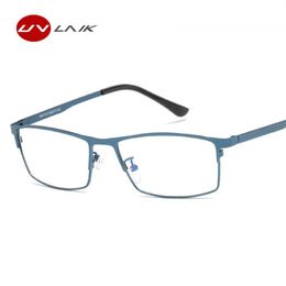 UVLAIK Mens Optical Eyeglasses Frames Blue Light Philtre Lens Goggles Gaming Computer Glasses Classic Bussiness Eyewear Frames 261T