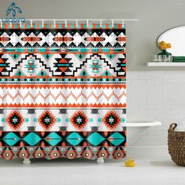 Shower Curtains Modern Home Decoration Waterproof 3d Abstract Geometric Wood House Door Bathroom Bath Curtain Frabic Polyester
