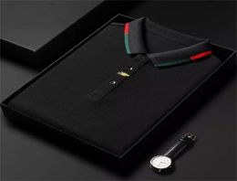 Designer Brand Fashion Polo Shirt 100 Cotton Black Men Korean Embroidery Casual Long Sleeve High End Tops Men Clothes 2204075940747
