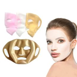 Silicone Mask For Nourishing Skin Cover Reusable 3D AntiEvaporation Face Sheet Protective Case 240528