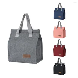 Storage Bags Fashion Insulated Bento Bag Lunch Women Box Organiser Waterproof Food Tote Heavy Duty Hook & Loop Closure RE