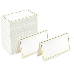 Gift Cards 50pcs Gold foil table card wedding name guest card seat name card d240529