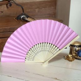 Decorative Figurines Bamboo Folding Fan Hand DIY Painting Paper Folded For Home Dancing Party Wedding Decoration
