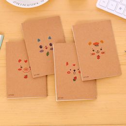 10pcs/lot Kraft Paper Retro 64K Small Notebook Mini Pocket Notepad Blank Inner Page Car Line Book Student Gifts 240529