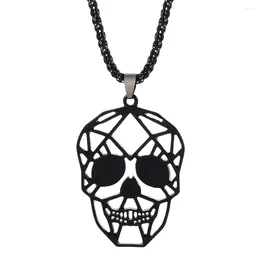 Chains Fashion Retro Gothic Skull Pendant Punk Hip Hop Men's Stainless Steel Skeleton Necklace Motorcycle Amulet Jewellery Gift Wholesale