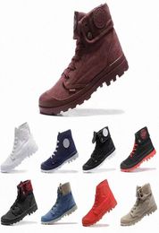 Nuovi stivali da palladium originali donne uomini sport sneaker invernali bianchi rossi allenatori occasionali da uomo femmina ace boot 73GE89330274413676
