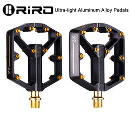 RIRO 3 Bearings MTB Ultra-light Aluminium Alloy Pedals Moutain Bike Non-slip Wide Platform Pedals Road Bicycle Racing Accessories
