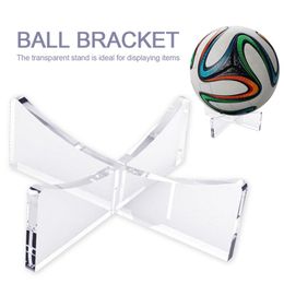 Transparent Acrylic Ball Stand Display Holder Rack Support Base For Soccer Volleyball Basketball Football Rugbys Ball