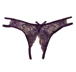 Womens Lace Underwear Seamless Panties Open Transparent Panties Tangas Women039s Sexy Lingerie G String Lace Thong9389982
