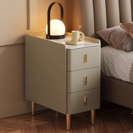 Small Intelligent Nightstands Wood Bedhead Slate Bedside Simplicity Bedroom Household Nightstands Criado Mudo Furniture QF50CT