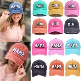 Ball Caps Fashion Mama Mini Adjustable Baseball Women Washed Cotton Snapback Hat Mother'S Day Gift Kids Sun Hats Boy Girl