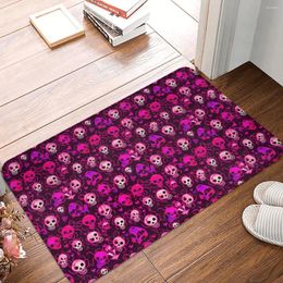 Carpets Skulls Pink Hearts Bedroom Mat Rug Home Doormat Living Room Carpet Outdoor