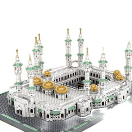 Architecture Series Saudi Arabia Great Mosque of Mecca Model Building Blocks Classic MOC House Educational Toys for Children