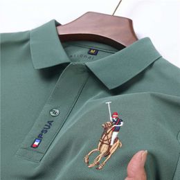 9fio Men's Polos Mens Polo Shirt Short Sleeved Summer New Collar Paul Top High-end Business Casual Half t