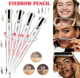 4in1 Easy to Wear Eyebrow Enhancers Contour Pen Waterproof Defining Highlighting Eye Brow Eyebrow Pencil Makeup Cosmetic 3pcs4068057