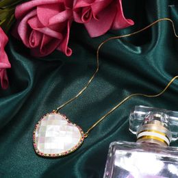 Pendants SORAMOORE Luxury Cubic Zircon Fashion Big Heart Pendant Necklace For Women Bridal Wedding Girl Party Daily Trendy Sweet Jewellery