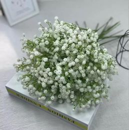 single white Arrive Gypsophila Baby Breath Artificial Fake Silk Flowers Plant Home Wedding Decoration2650246