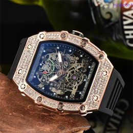 Richamills Designer Watch New Cross-border Hot Selling Mechanical Wine Barrel Hollow Night Light Waterproof Men's Watch Sports