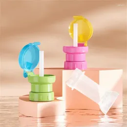 Water Bottles With Bottle Straw Spill Proof Safe Flip Type Dust Cover Mouth Conversion Feeding For Kid