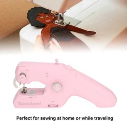 Sewing Machine Household Mini Handheld Portable Electric Two-wire Sewing Machine Pink White