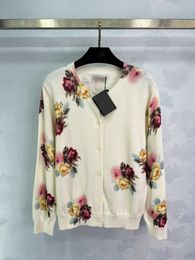 Summer New Knitted Cardigan Flower Design Short Versatile and Fashionable