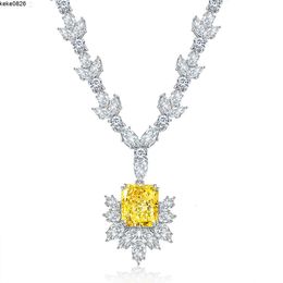 Glanzschmuck Luxus Custom Design 925 Silber Moissanit Diamonds Anhänger Halskette für Frau