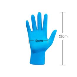 100 Pcs Blue Nitrile Rubber Gloves Comfortable Disposable Food Grade Gloves Household Working Gloves Home Cleaning Accessories
