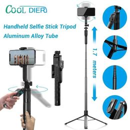 Selfie Monopods COOL DIER new 1.7M wireless selfie stick tripod foldable stand used for action camera smartphone balance and stable shooting S2452901