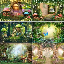 Party Decoration Dreamy Fairytale Forest Pography Backdrops Castle Wonderland Jungle Mushroom Baby Birthday Wedding Backgrounds Decor Custom