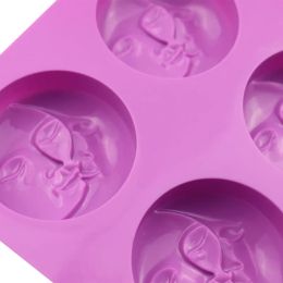 Abstract Face Silicone Soap Mold Handmade Leaves Chocolate Pastry Cake Baking Supplies DIY Aromatherapy Candle Making Kit