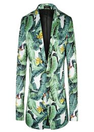 Arrival plus European size 4658 Banana Leaf Pattern Floral Suit Jackets Blazer Festival Printed summer Mens Blazers 2011061092244