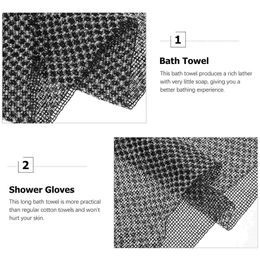 2 Pcs Long Back Towel Bath Towels Bathtub Japanese Washcloth Korean Scrubbing Exfoliating Scrubber Shower Body