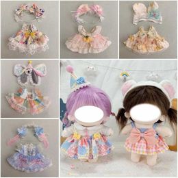 Doll Apparel Pretty Dress Clothes For 20cm Doll Cap Dress Suit Hairband Princess Skirt Cute Casual Suit Socks Set DIY Doll Accessories Y240529