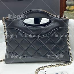 luxury handbag designer crossbody bag women 31bag patterned genuine leather bag small mini tote bag metal chain high quality pink black white shoulder bag wallet