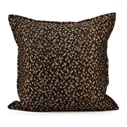 Pillow DUNXDECO Luxury Black Gold Geometric Jacquard Cover Decorative Case Modern Art House Bedding Sofa Coussin Decor