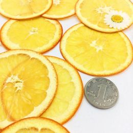 Decorative Flowers 5pcs Dried Pressed 5-6cm Orange Slices Fruit Plant Herbarium For Jewelry Po Frame Phone Case Bookmark Postcard Making DIY