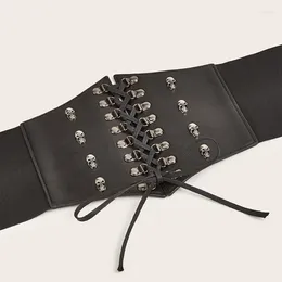 Belts Elasticity Girl Lift Up Waist Corset Wide Faux-leather Gothic Women Waistband