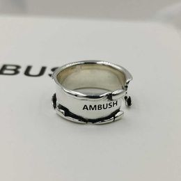 AMBUSH ring s925 sterling silver ring is used as a small industrial brand gift for men and women on Valentine's Day 221011 217y
