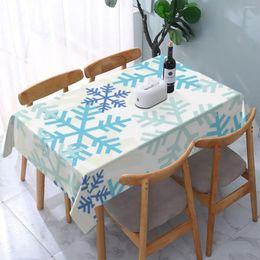 Table Cloth Year Snowflake Rectangular Coffee Cover For Living Room Mat Home Wedding Party Decorate