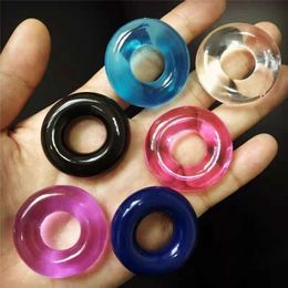 Sex Toy Massager 10pcs Silicone Durable Penis Ring Adult Men Ejaculation Delay Cock Rubber Rings Enlargement Toys for Male