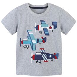 2024 Baby Boys Summer Clothing Rocket T Shirt Blue Cotton Fashionable Childrens Tops 27 Years 240521