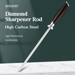 XINZUO Knife Sharpener Rod Grinder Durable Honing Steel High Carbon with Diamond Particles Kitchen Tools 240522