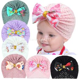 Newborn Hollow Beanie with Floral Bow Solid Color Jacquard Breathable Hole Hat for Summer Baby Girl Turban Hat Infant Bow Bonnet