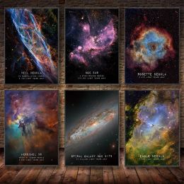 Universe Space Poster Veil Rosette Nebula Black Hole Galaxy Canvas Painting Modern Wall Art Pictures Bedroom Home Decor