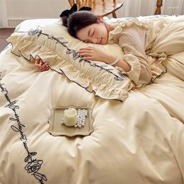 Bedding Sets High Grade Rose Long Staple Cotton Embroidered With Craftsmanship