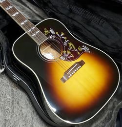 41 дюйм Deluxe jumbo J45 Акустическая гитара черная отделка твердая верхняя народная гитара акустика розового дерева