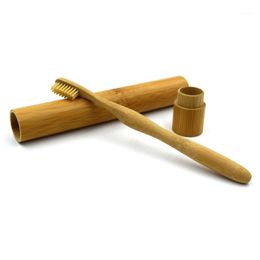 Portable Natural Bamboo Toothbrush Box Case Tube For Travel Eco Friendly Hand Made Storage Boxes 281z
