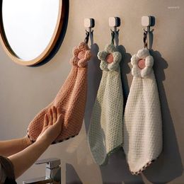 Towel 3 Seconds Quick Dry Hand Coral Fleece Kitchen Thicken Absorbent Soft Dish Cleaning Cloth Sun Flowers Type Lattice Texture